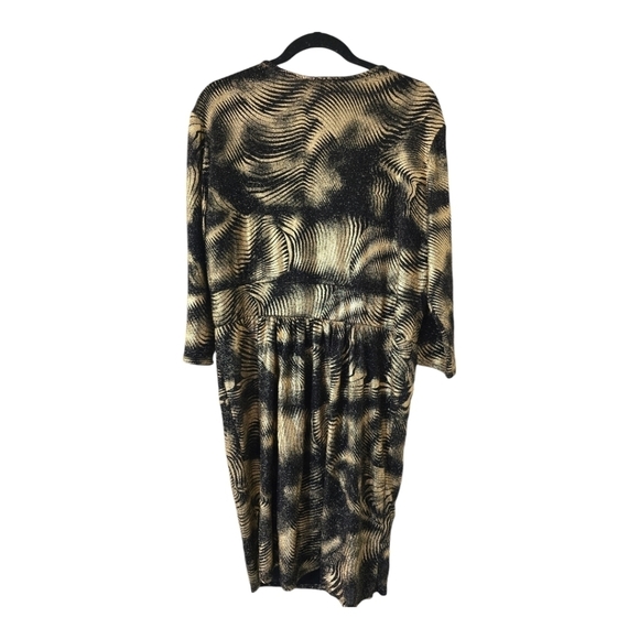 Wrap Dress Womens 3X Plus Mixed Print Fairy Grunge Cocktail Party Dinner - Picture 2 of 15